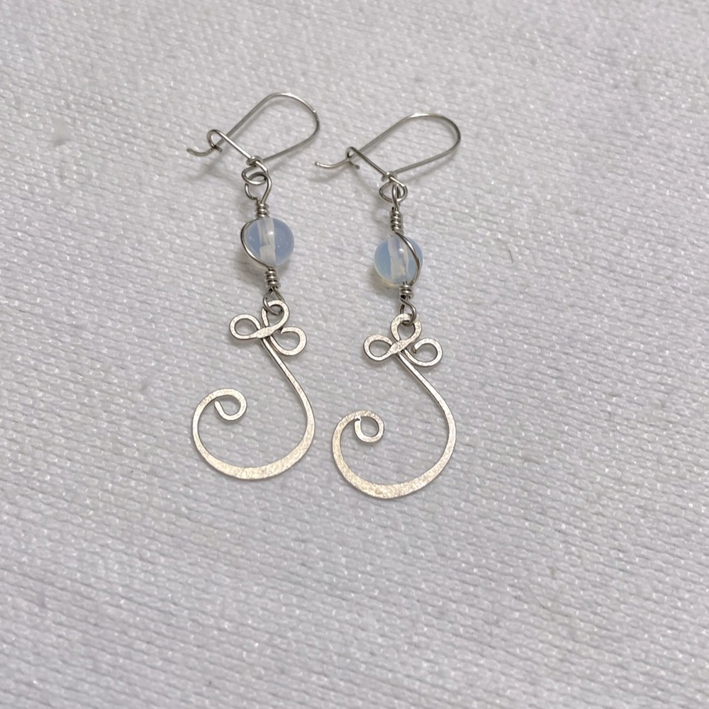 Alpaca and Moonstone Argentina Artisan Handmade Earrings